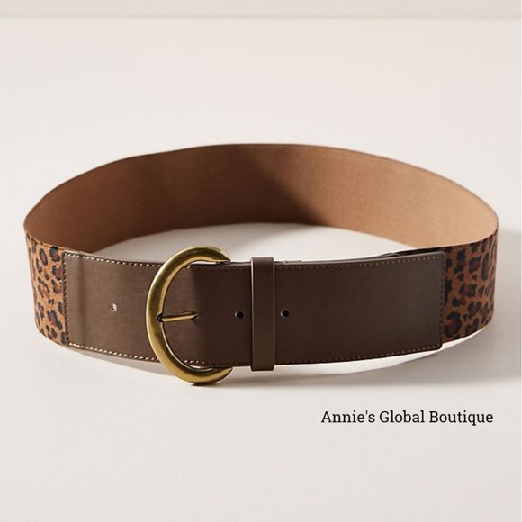 Anthropologie Accessories - RARE NWT ANTHROPOLOGIE Leopard Stretch Belt XS/S